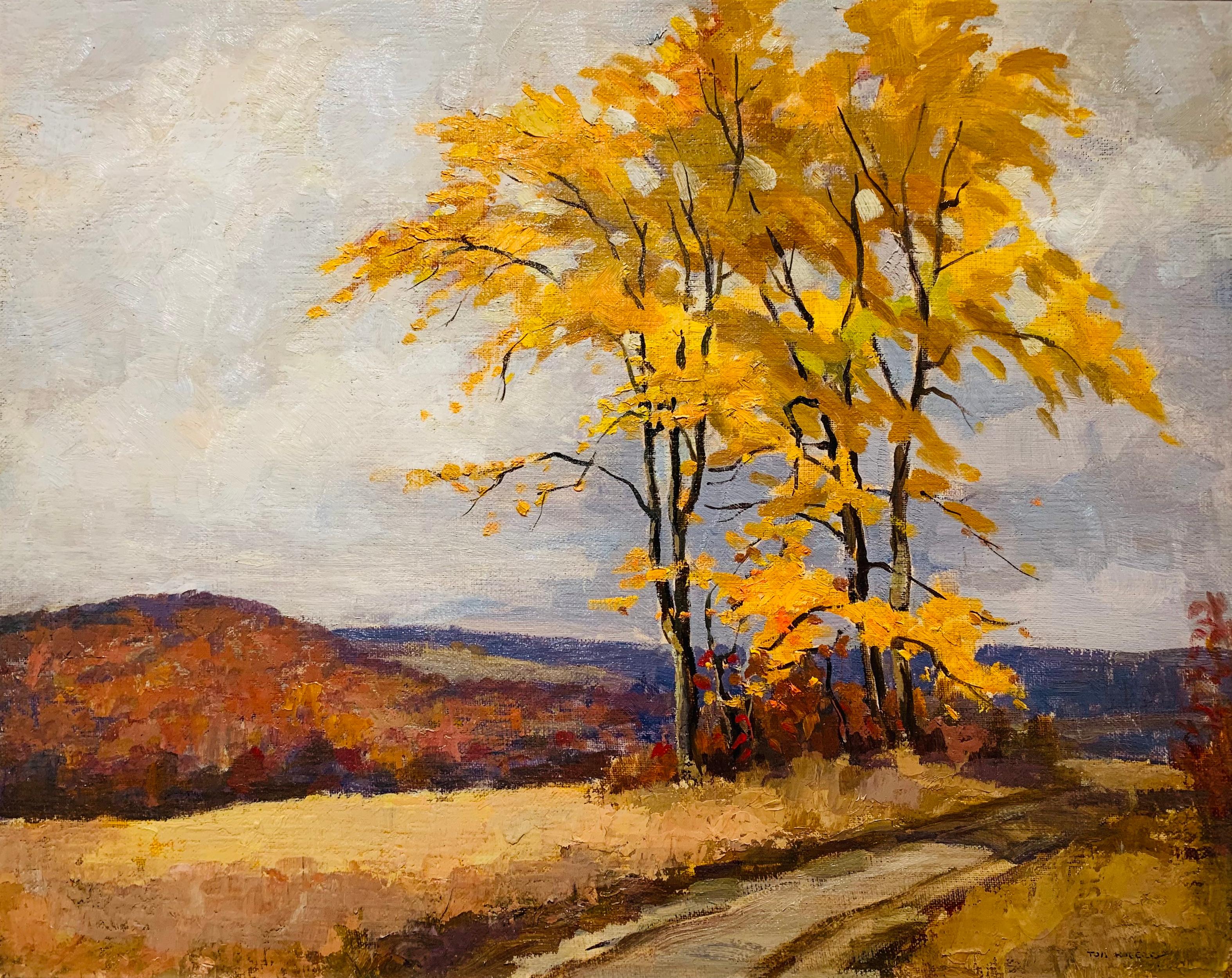 Thomas Keith Roberts Landscape Painting - Untitled (Fall Landscape)