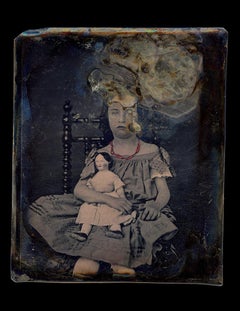 Mädchen mit Puppe von Thomas Kennaugh, 2023, Fotografie und Daguerreotype