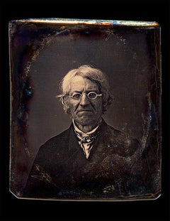 Elderly Man with Spectacles von Thomas Kennaugh, 2023, Druck und Daguerreotypie