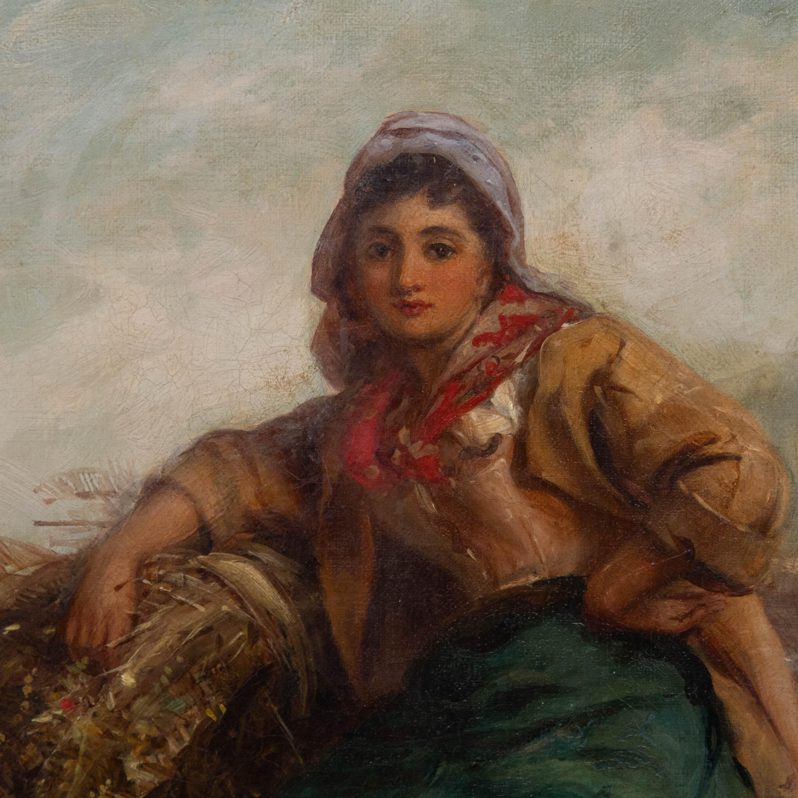 Thomas Kent Pelham (1860-1891) - Olio della fine del XIX secolo, Dopo il raccolto in vendita 3