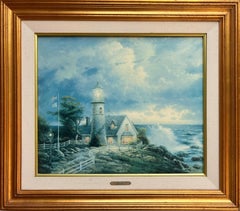 Vintage Thomas Kinkade "A Light in the Storm" on A/P Canvas, 24" x 20" Limited 247/395