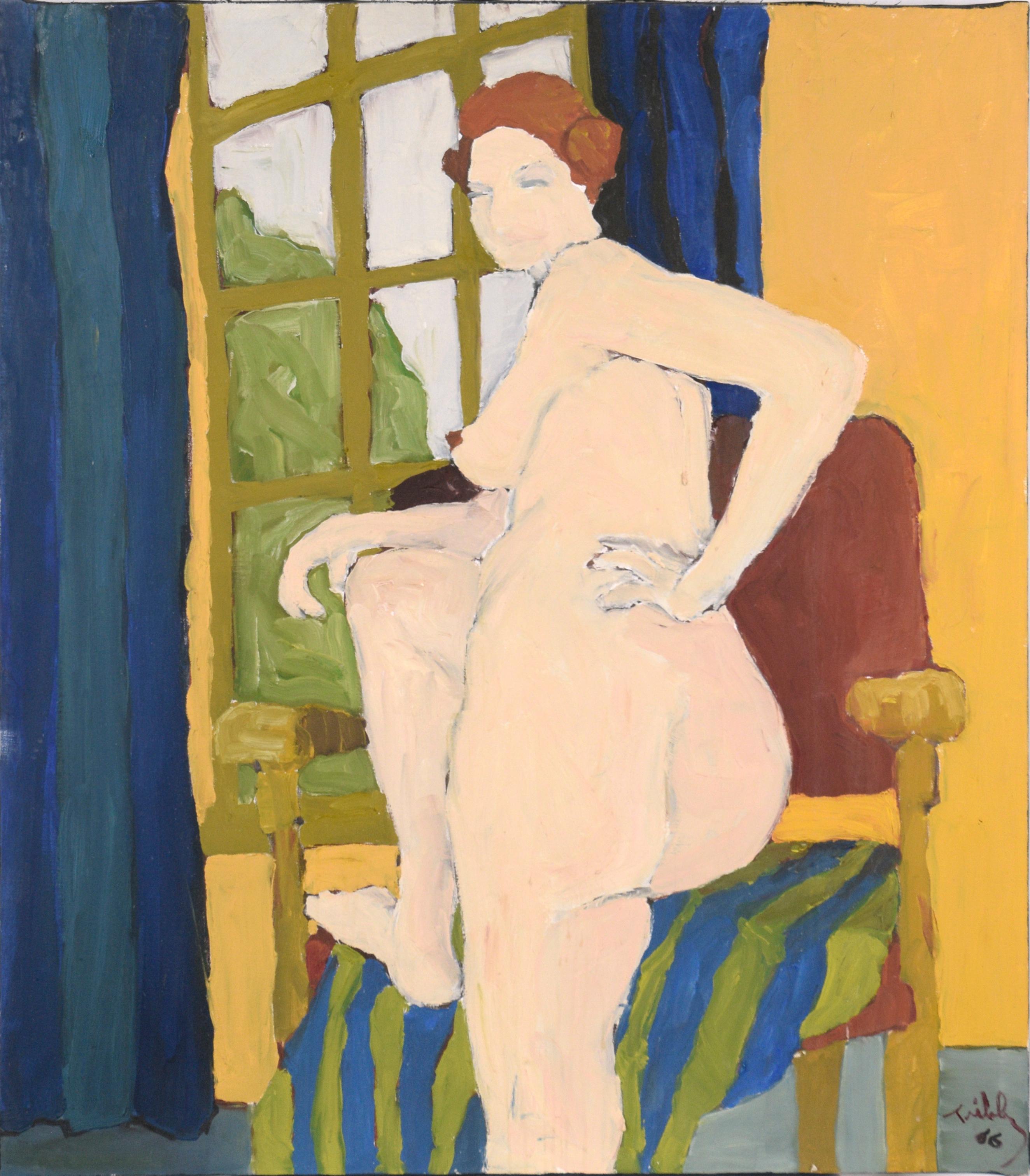Thomas L. Tribby Nude Painting – Akt am Fenster, San Francisco Bay Area Figurative Bewegung 1966