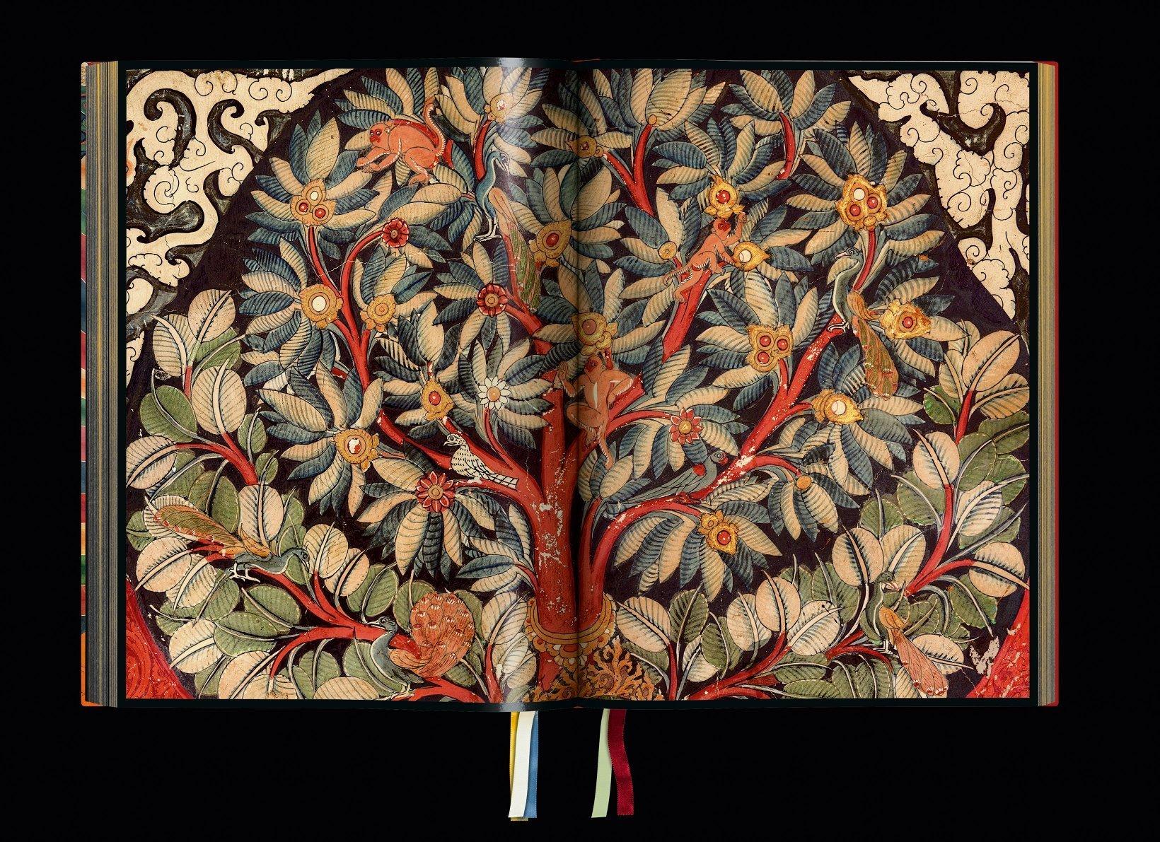 Les peintures murales de Thomas Laird du Tibet signées par le Dalai Lama avec porte-livres Neuf - En vente à Vancouver, BC