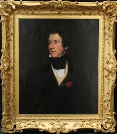 Portrait of a Gentleman - British Regency art 1820 male portrait oil painting 