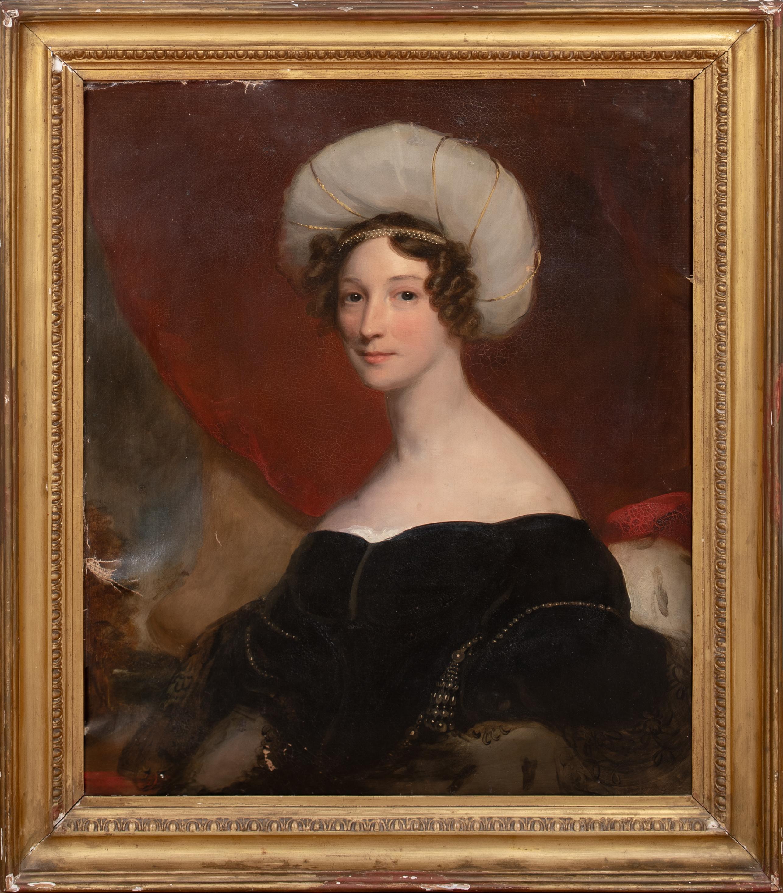 Thomas Lawrence Portrait Painting - Portrait Of A Lady Wearing a Turban, Reputed to be Lady Elizabeth Bulteel