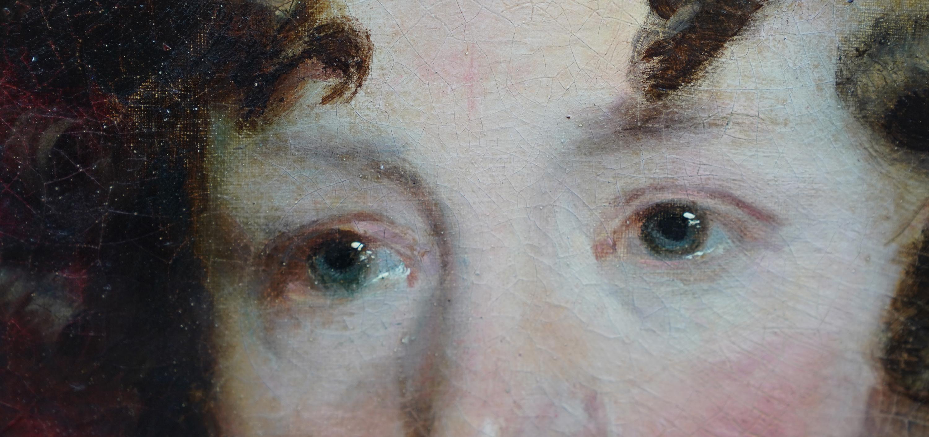 Portrait of Hannah White - British Old Master art female portrait oil ...