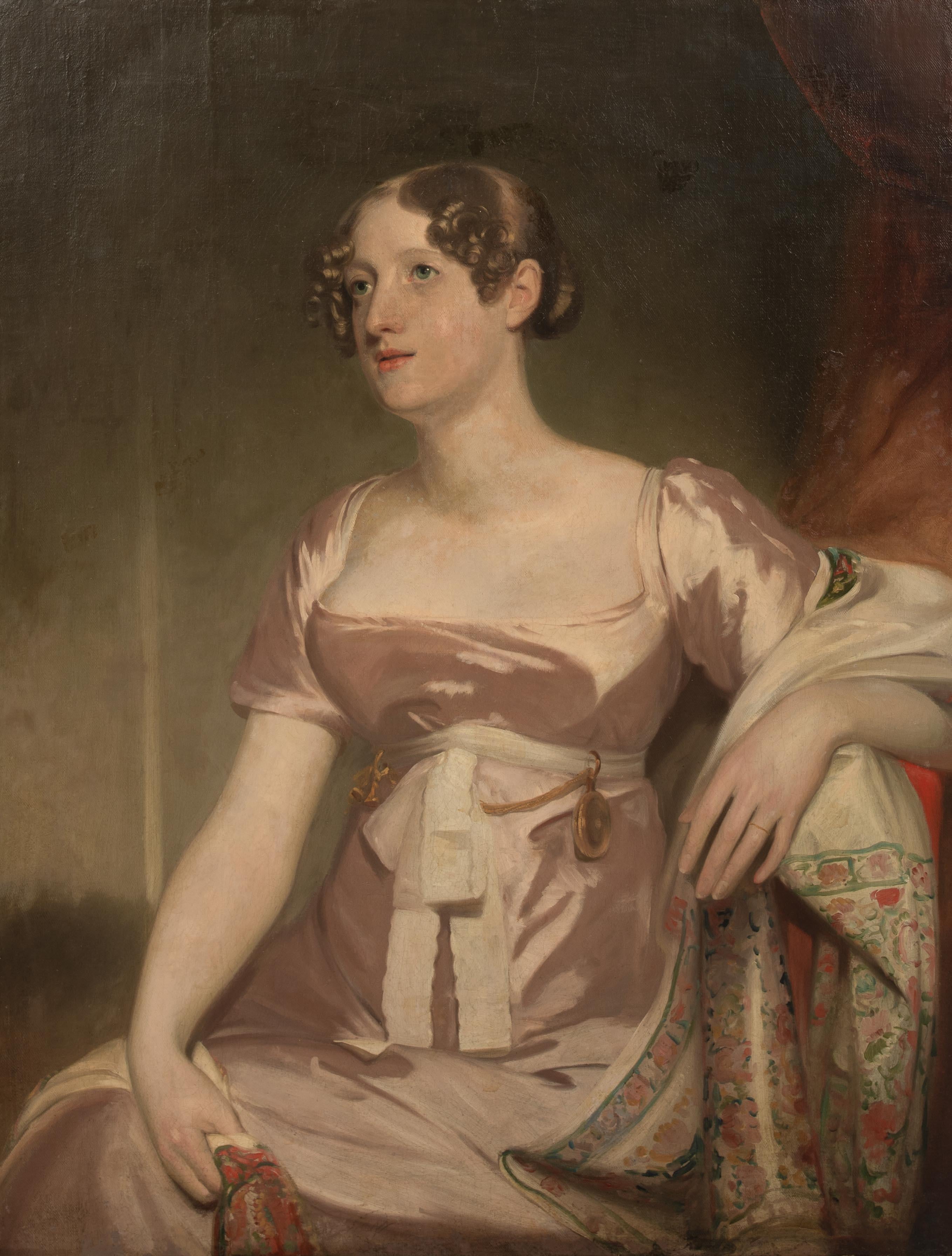 Ritratto di Lady Napier - Elizabeth Cochrane Johnstone (1784-1883)

circolo di Sir Thomas Lawrence (1769-1830)

Grande ritratto inglese del XIX secolo identificato come Lady Napier, Elizabeth Cochrane-Johnstone, olio su tela. Ritratto a tre quarti