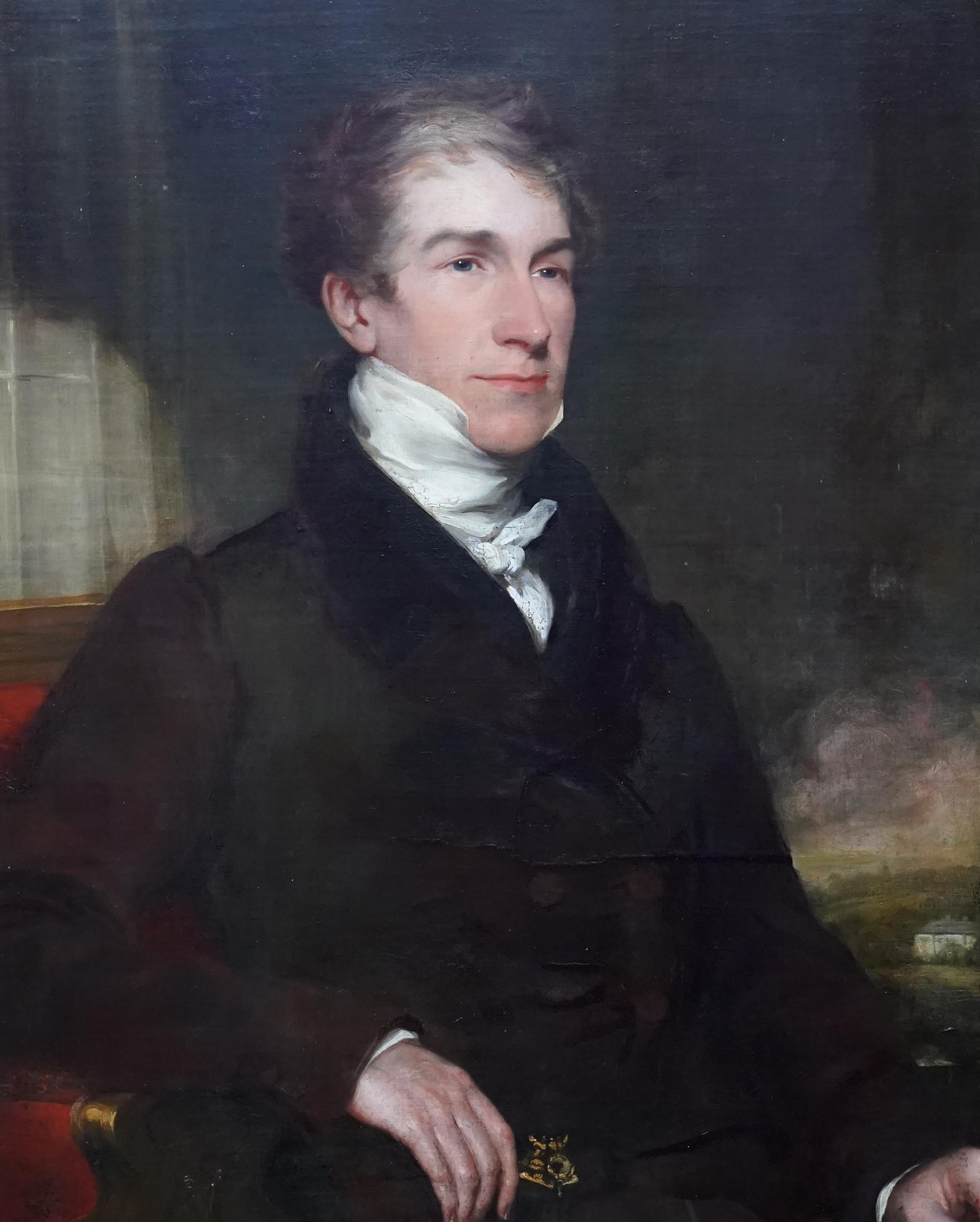 Portrait de William Cooper - Art victorien britannique portrait masculin peinture à l'huile - Victorien Painting par Thomas Lawrence