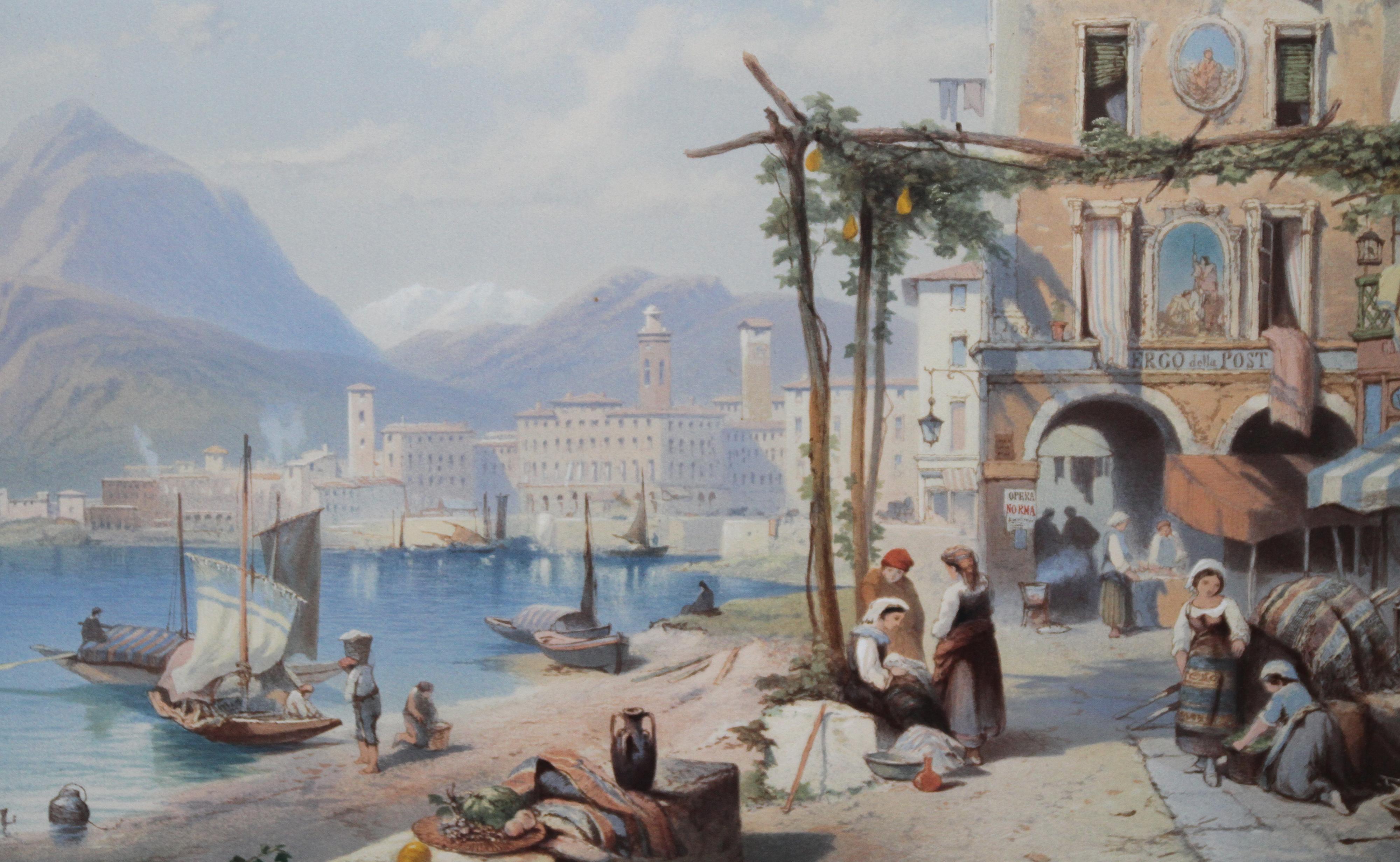 Bay of Naples Italy - British 19th century art oil painting Italian marinescape  For Sale 2