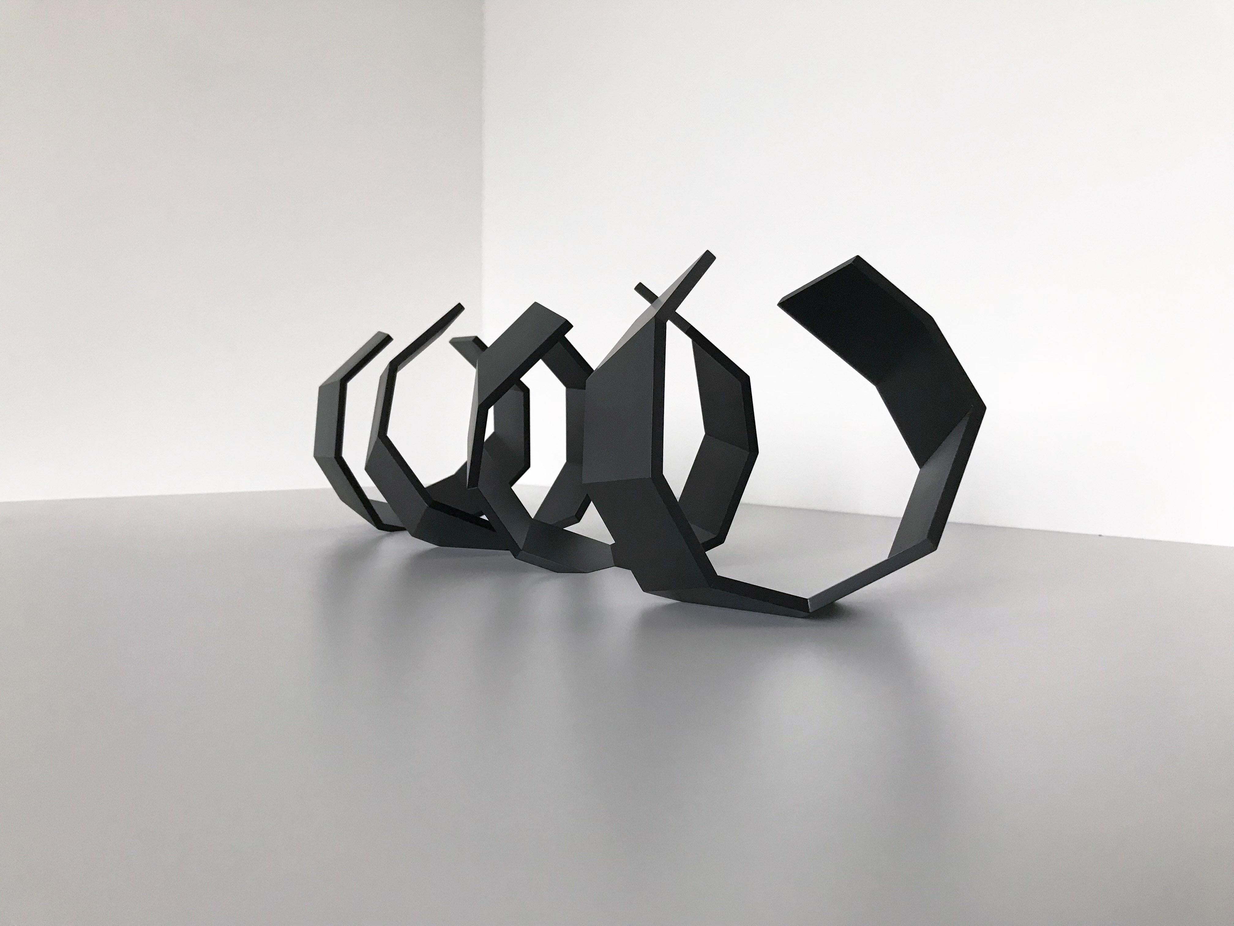 Untitled (black octagons) - Sculpture by Thomas Lendvai