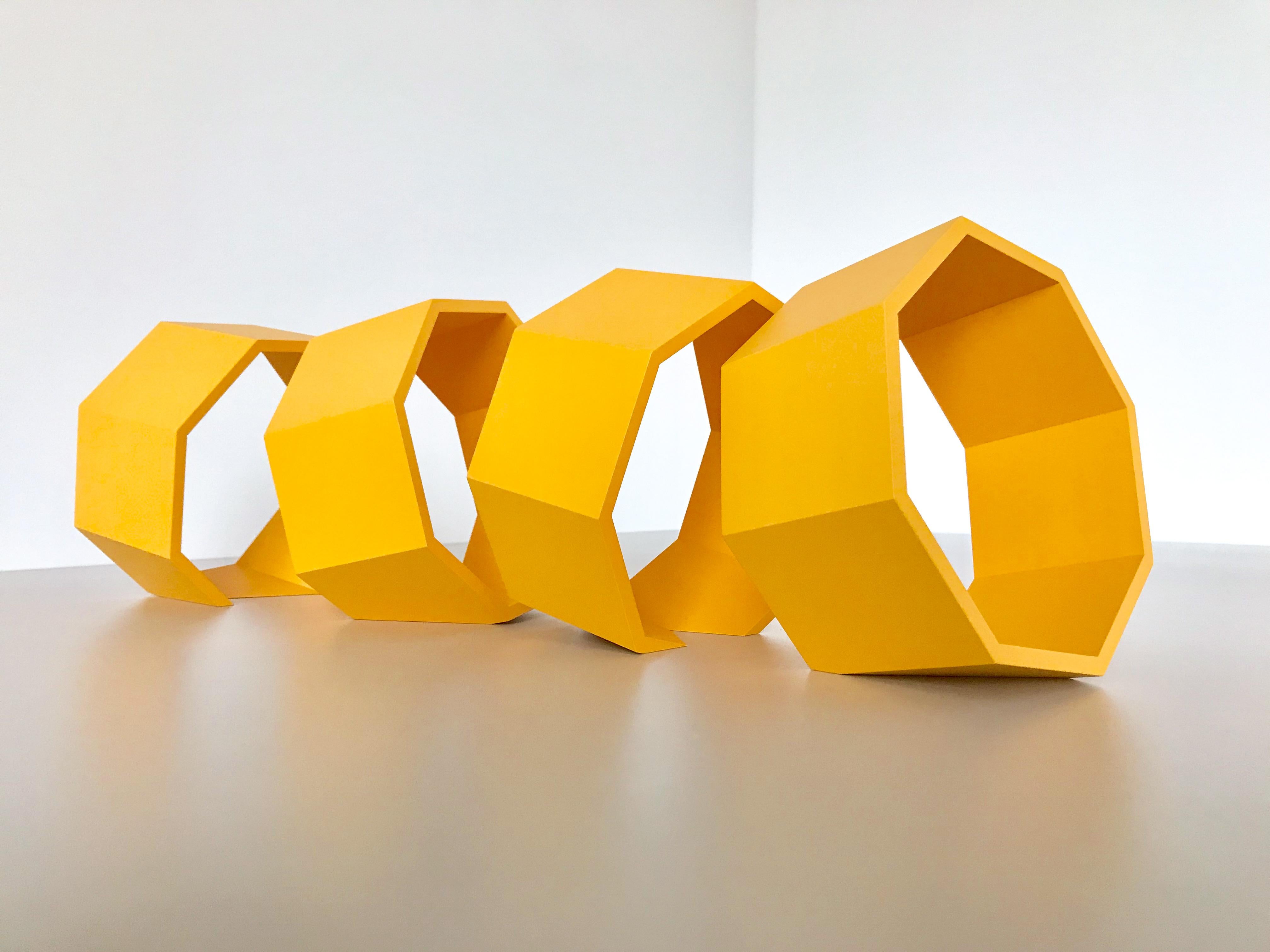 Untitled (yellow octagons), Contemporary Abstract Sculpture, 2018 1