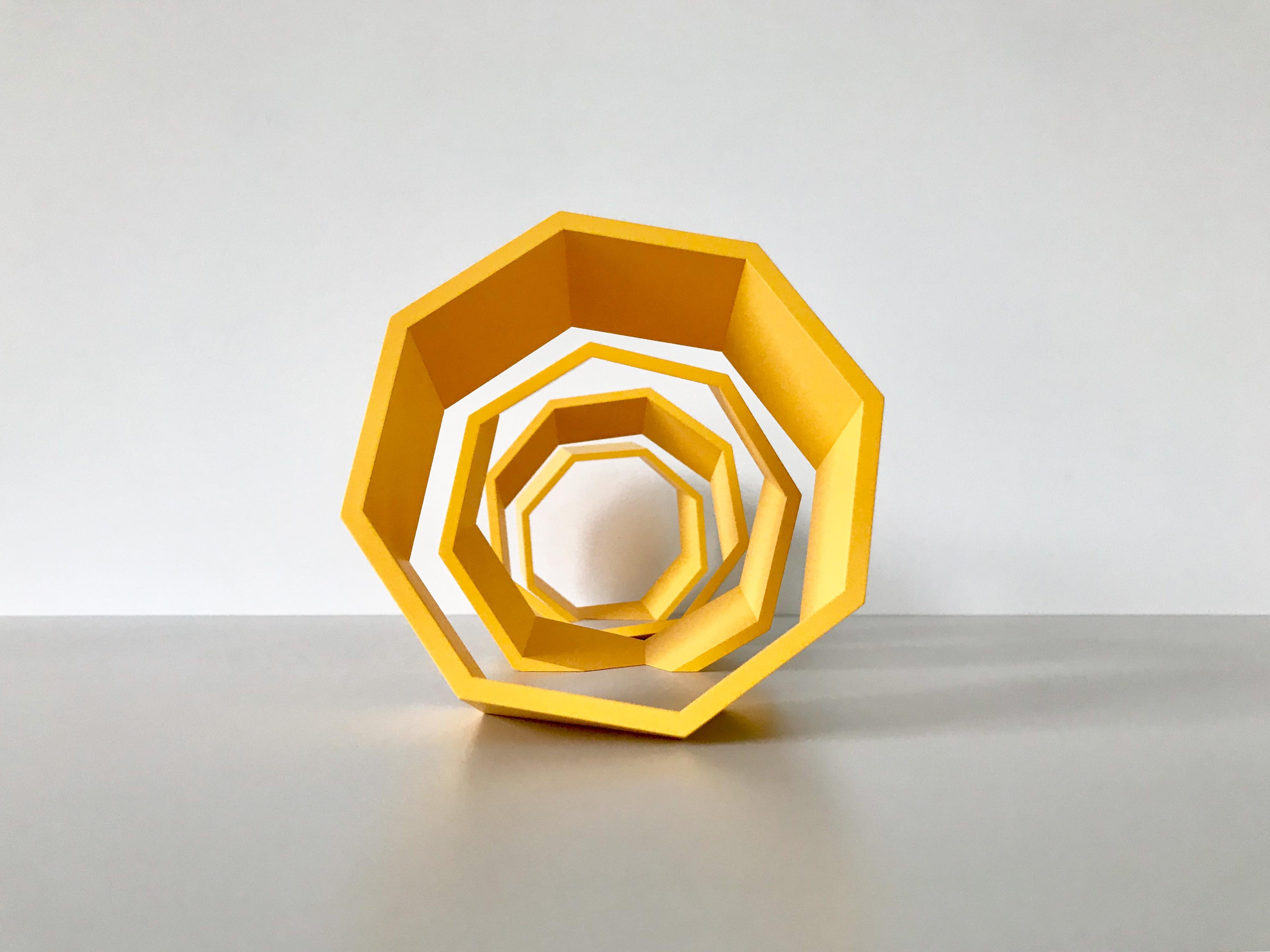 Untitled (yellow octagons), Contemporary Abstract Sculpture, 2018 2