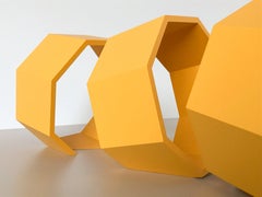 Untitled (yellow octagons), Contemporary Abstract Sculpture, 2018
