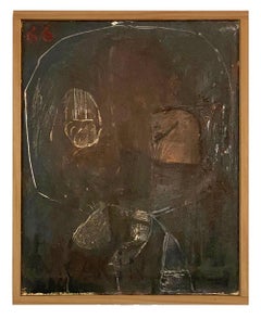 1960s Naive Portrait by Artist Thomas Leyland