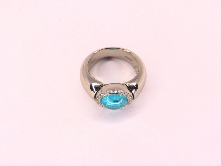 Pierre Précieuse Topaze Paraíba Naturelle Ovale 9x7 Mm - Poids 2.07 Carats - Pureté IF (Sans Inclusion) - Neuf Sans Emballage