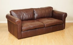 Thomas Lloyd Brown Leather Three Seater Sofa