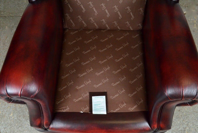THOMAS LLOYD OXBLOOD RED LEATHER ARMCHAiR MATCHING SOFA ALSO AVAILABLE ...