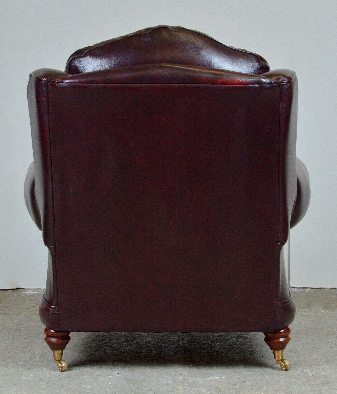 Art Deco THOMAS LLOYD OXBLOOD RED LEATHER ARMCHAiR MATCHING SOFA ALSO AVAILABLE