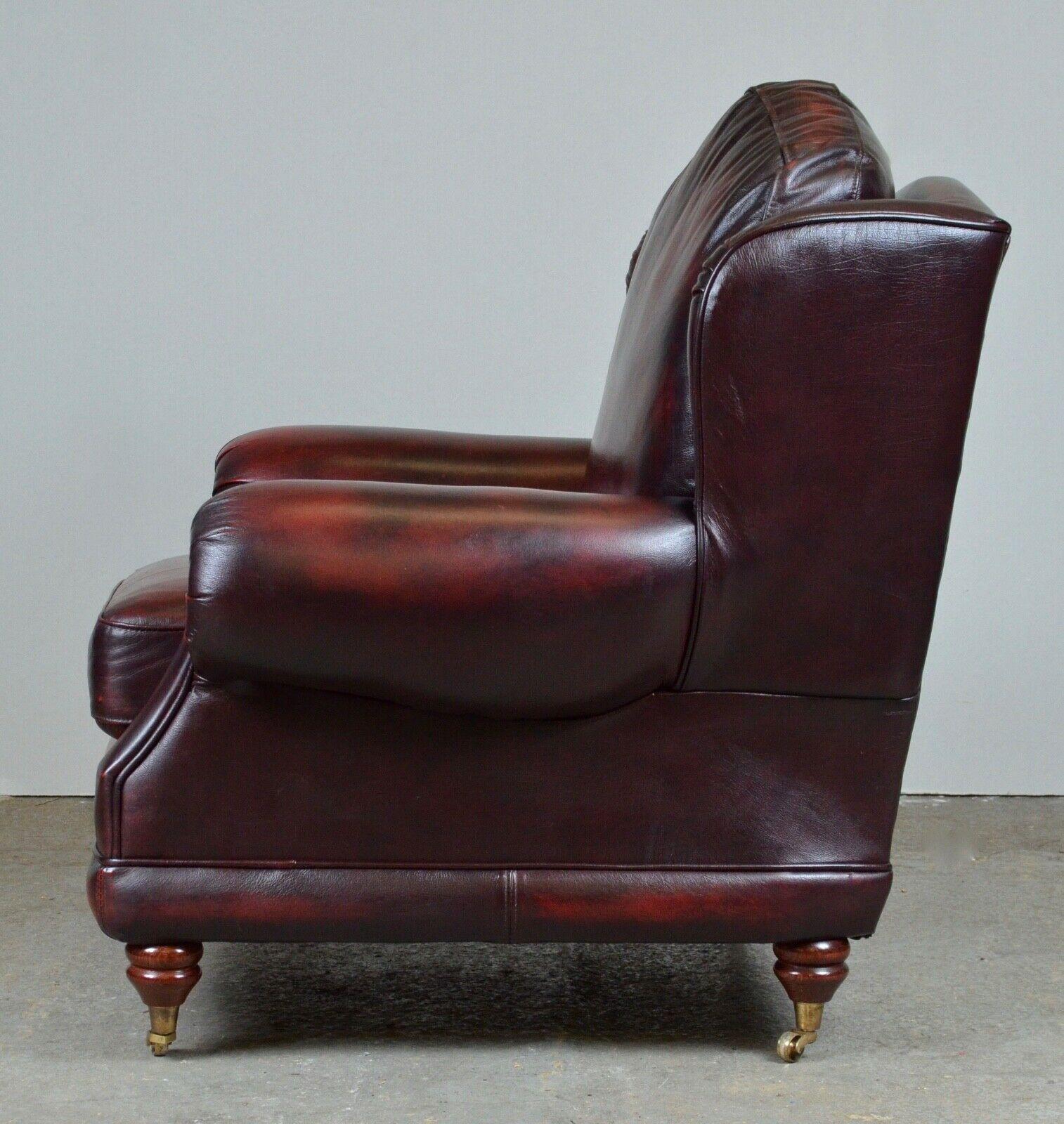 English THOMAS LLOYD OXBLOOD RED LEATHER ARMCHAiR MATCHING SOFA ALSO AVAILABLE