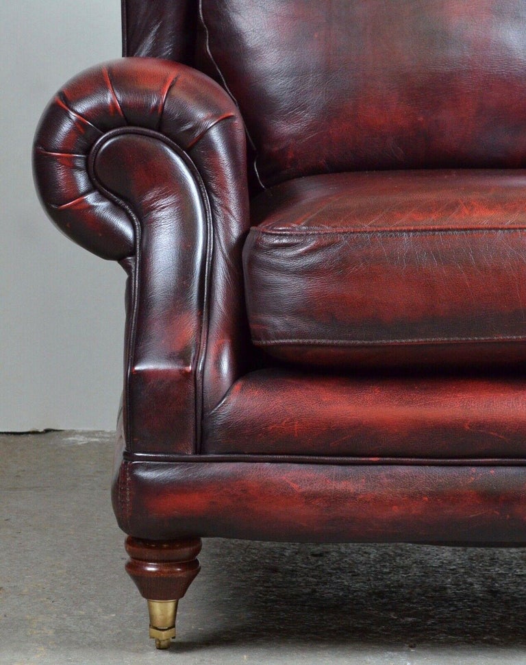 THOMAS LLOYD OXBLOOD RED LEATHER ARMCHAiR MATCHING SOFA ALSO AVAILABLE ...