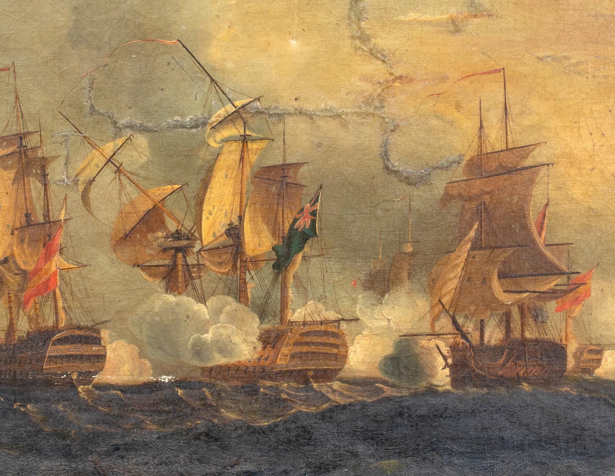 The Battle of Cape St Vincent, Anglo-Spanish War, 1797 

attributed to Thomas Luny (1759-1837)

Large 18th Century British Naval scene of the Battle Of Cape St Vincent, 1797, oil on canvas attributed to Thomas Luny. Excellent and important original