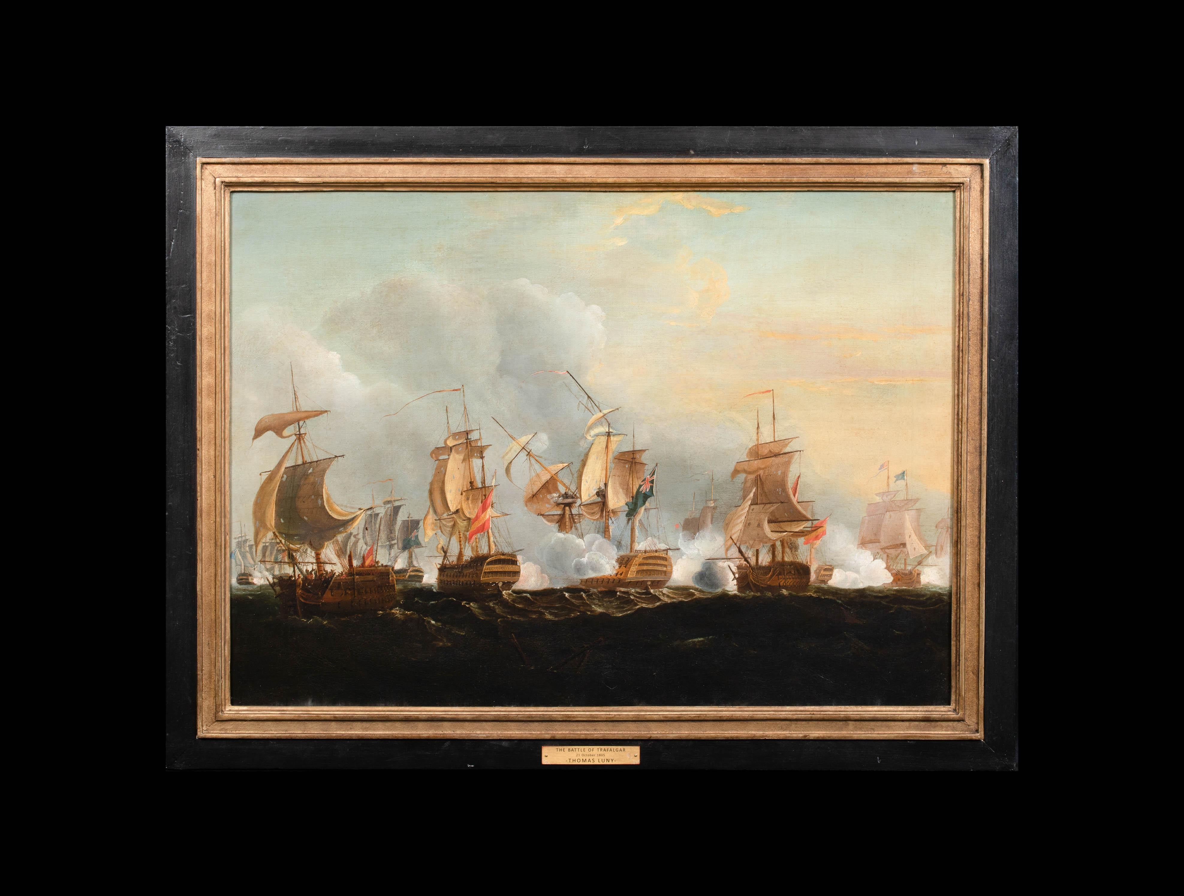 The Last Action Of Santisima Trinidad At The Battle Of Trafalgar, 1805 - Painting by Thomas Luny