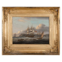 Thomas Luny, Hms Bellerophon Leaving Torbay with the Defeated Emperor Napoleon 