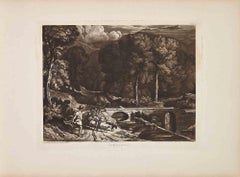 View of Camaldoli -  Etching  by Thomas Lupton - 1833