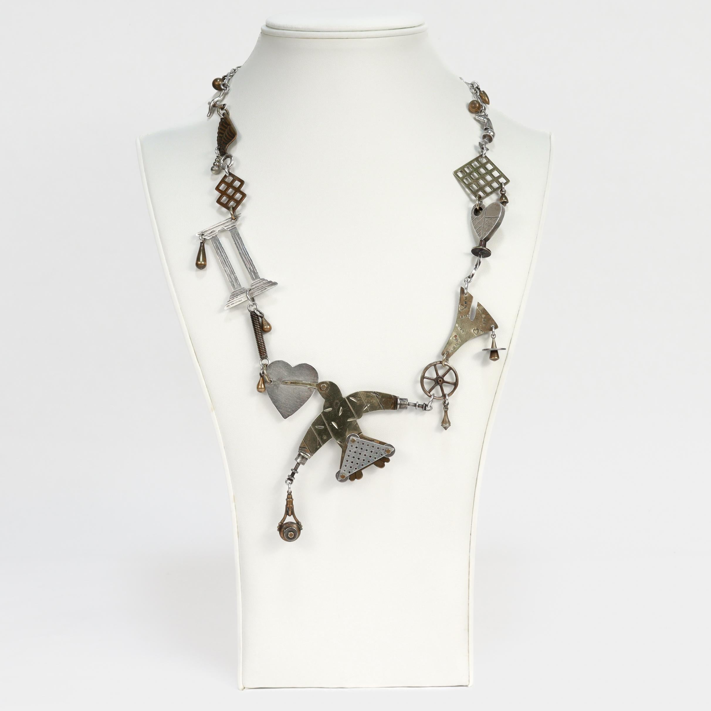 Collana tecno-romantica in metalli misti di Thomas Thomas in vendita 5