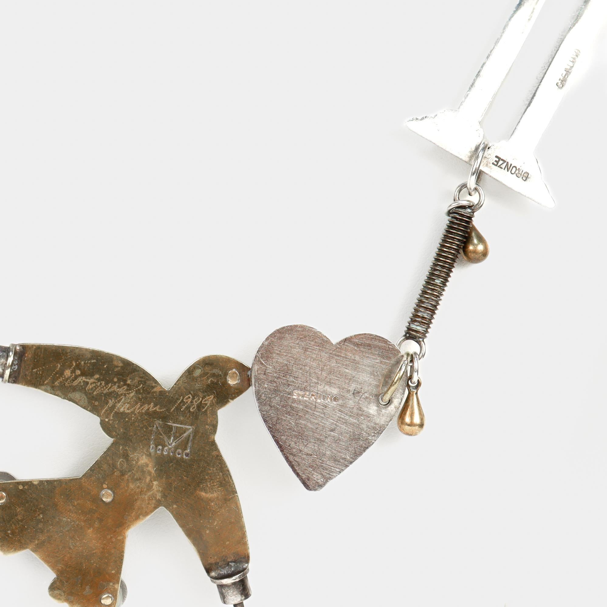 Collana tecno-romantica in metalli misti di Thomas Thomas in vendita 6