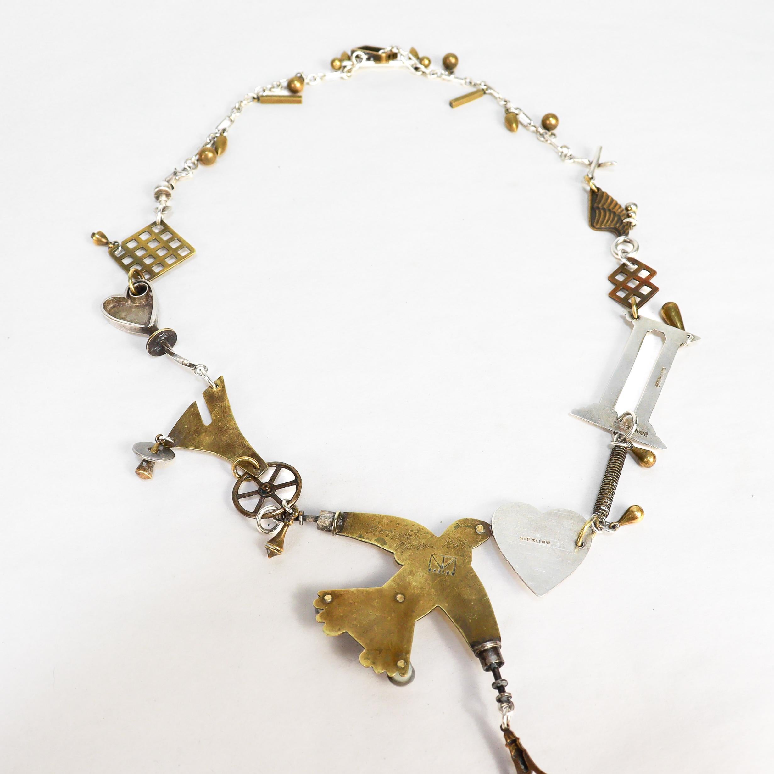 Collana tecno-romantica in metalli misti di Thomas Thomas in vendita 8