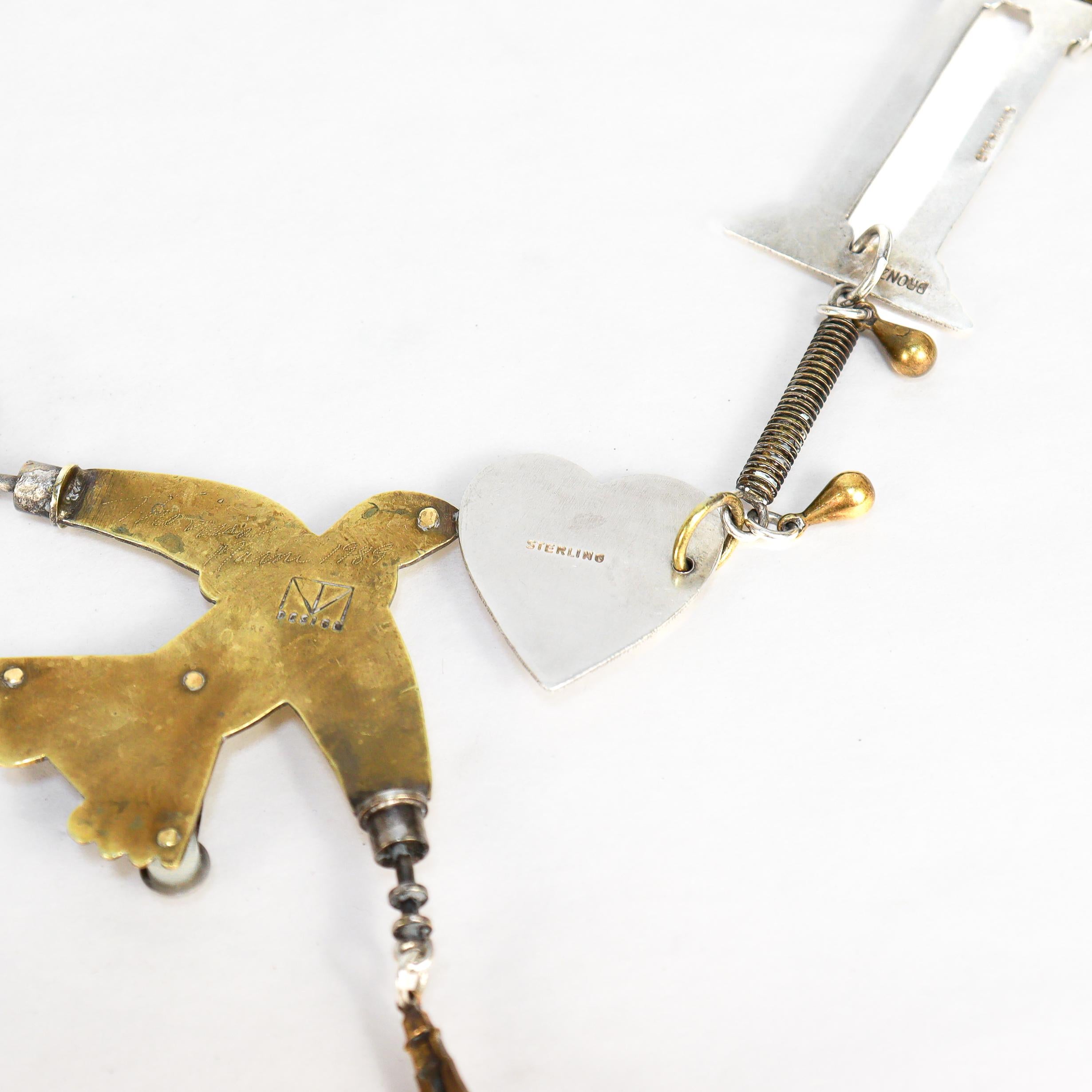 Collana tecno-romantica in metalli misti di Thomas Thomas in vendita 9