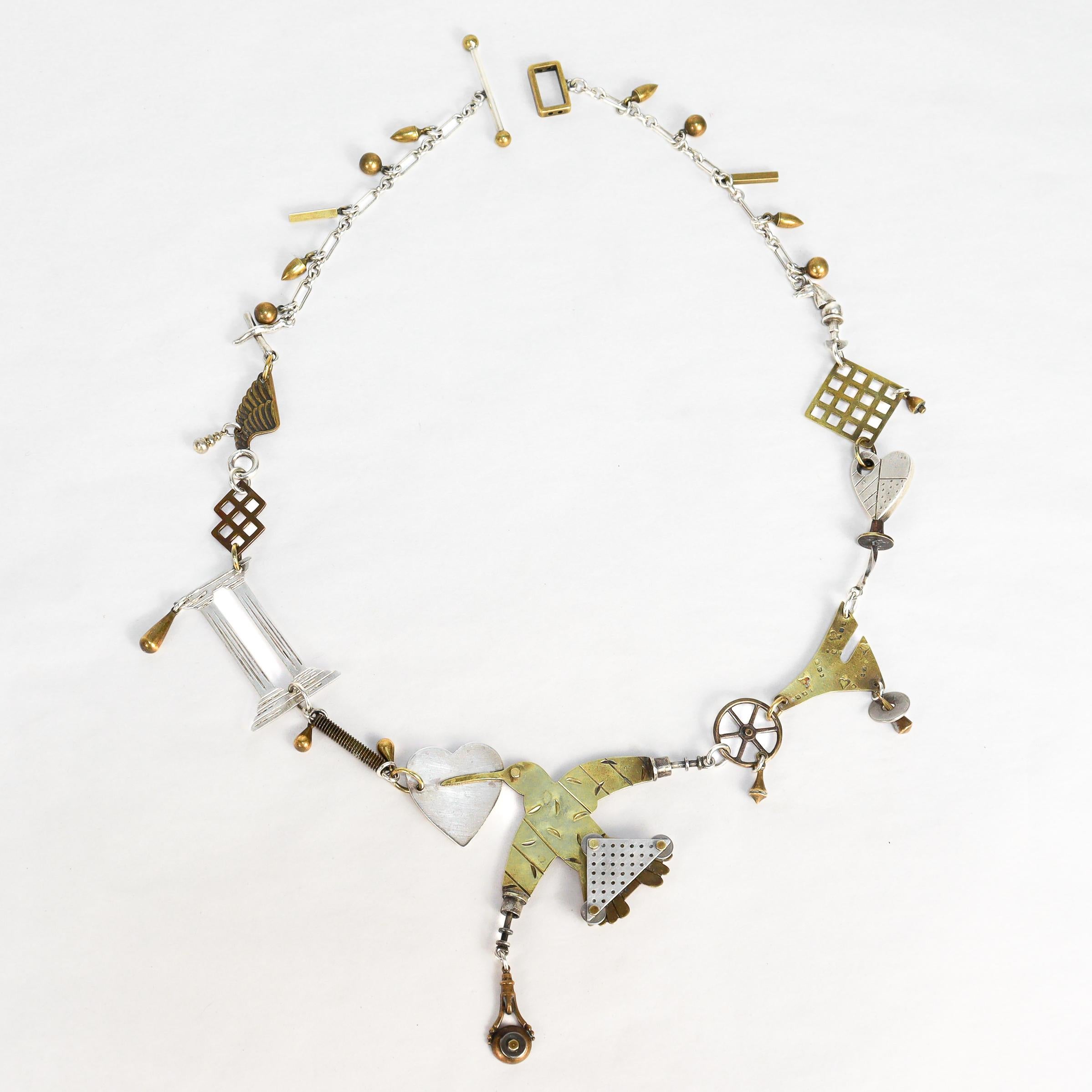 Collana tecno-romantica in metalli misti di Thomas Thomas in vendita 10