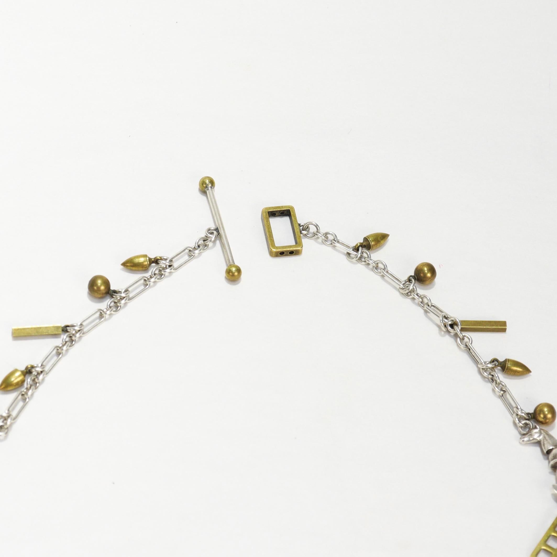 Collana tecno-romantica in metalli misti di Thomas Thomas in vendita 11