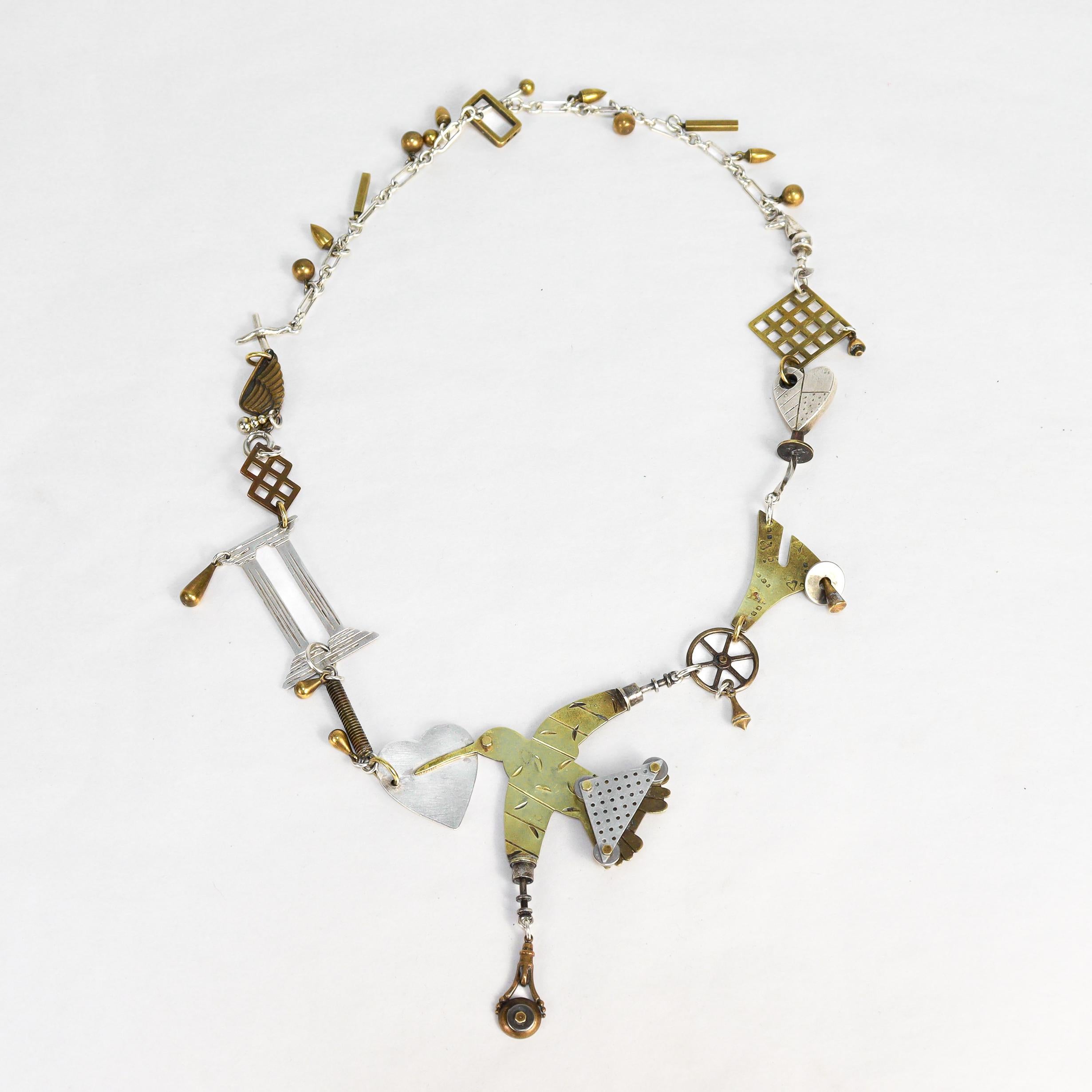 Collana tecno-romantica in metalli misti di Thomas Thomas In condizioni buone in vendita a Philadelphia, PA