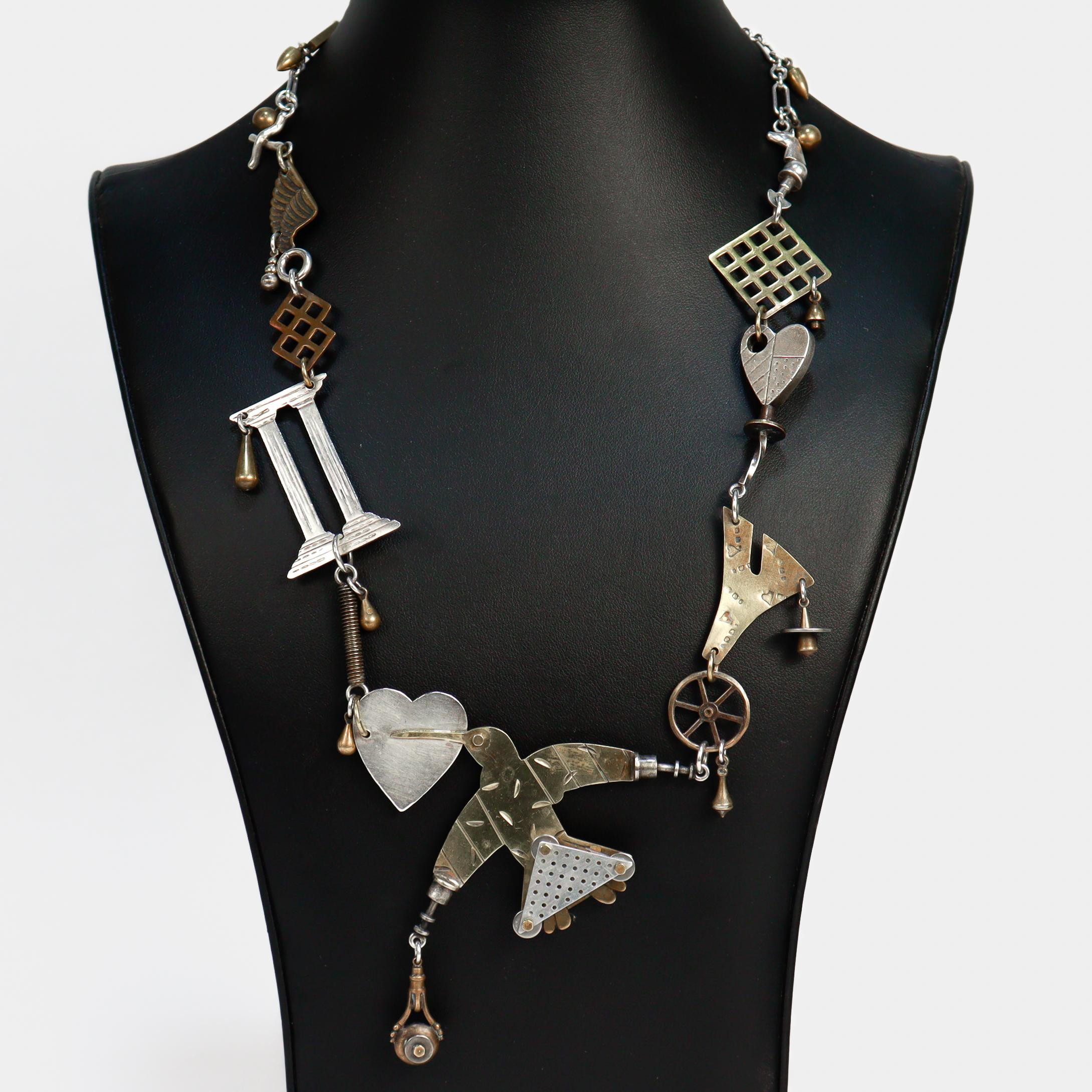 Collana tecno-romantica in metalli misti di Thomas Thomas in vendita 1