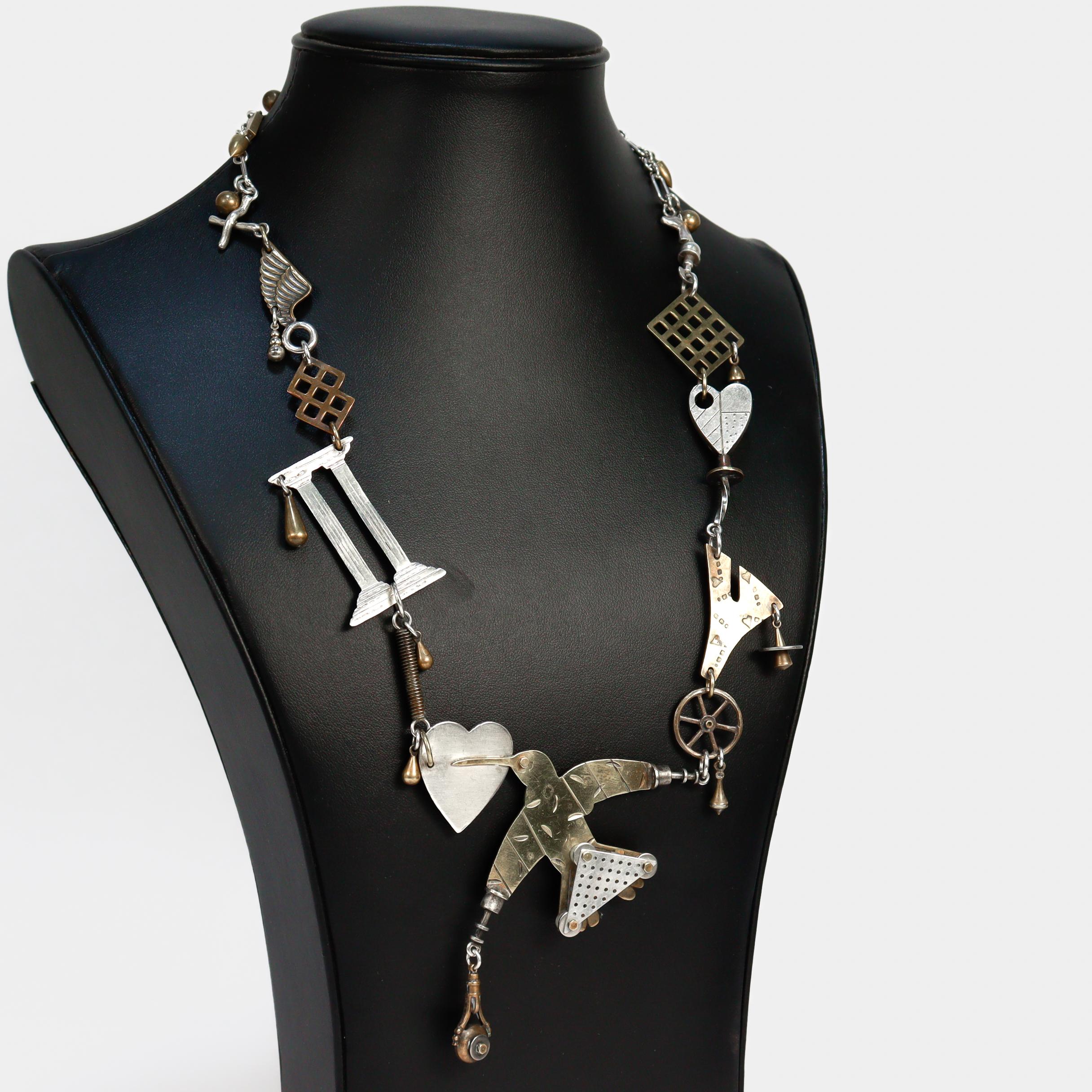 Collana tecno-romantica in metalli misti di Thomas Thomas in vendita 2