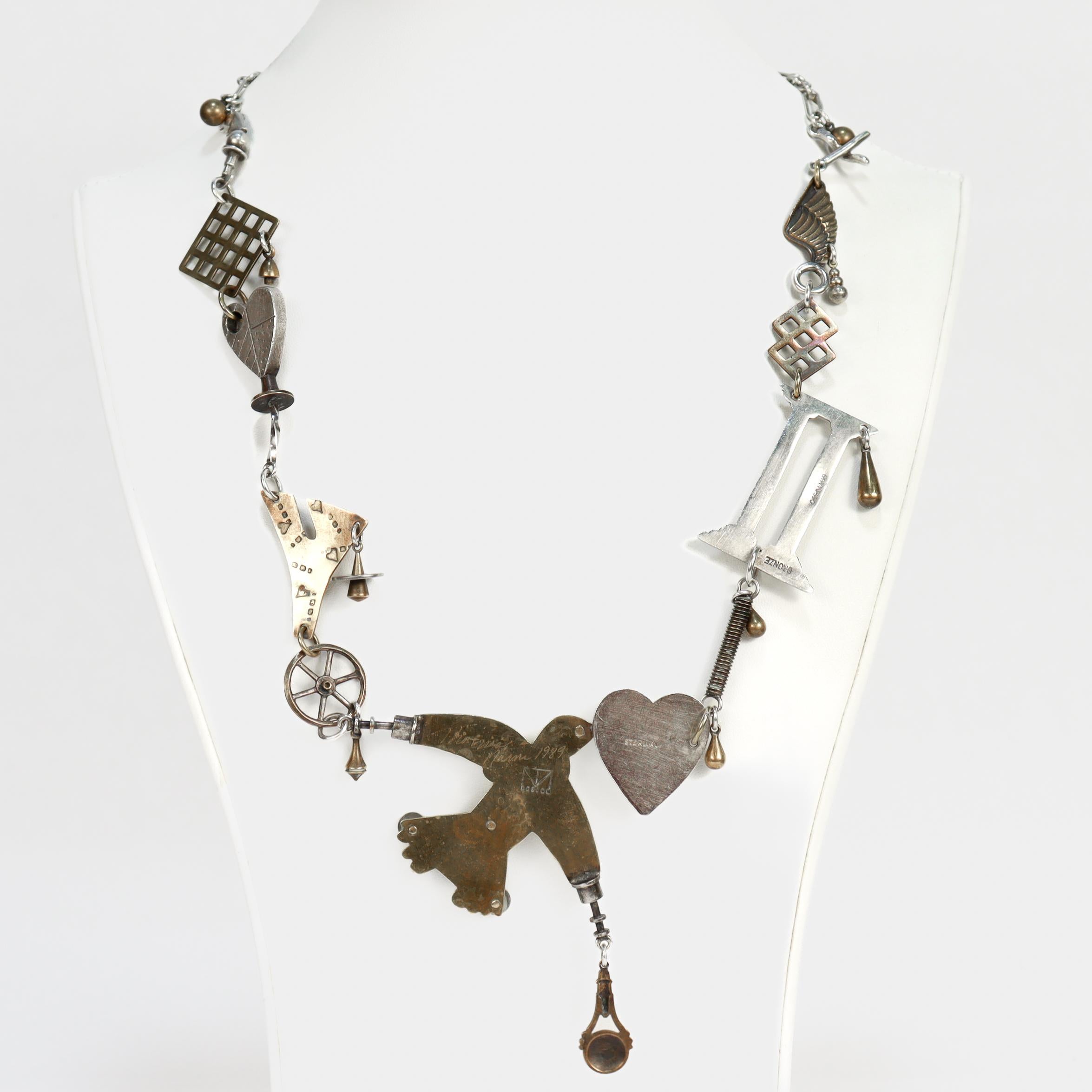 Collana tecno-romantica in metalli misti di Thomas Thomas in vendita 4