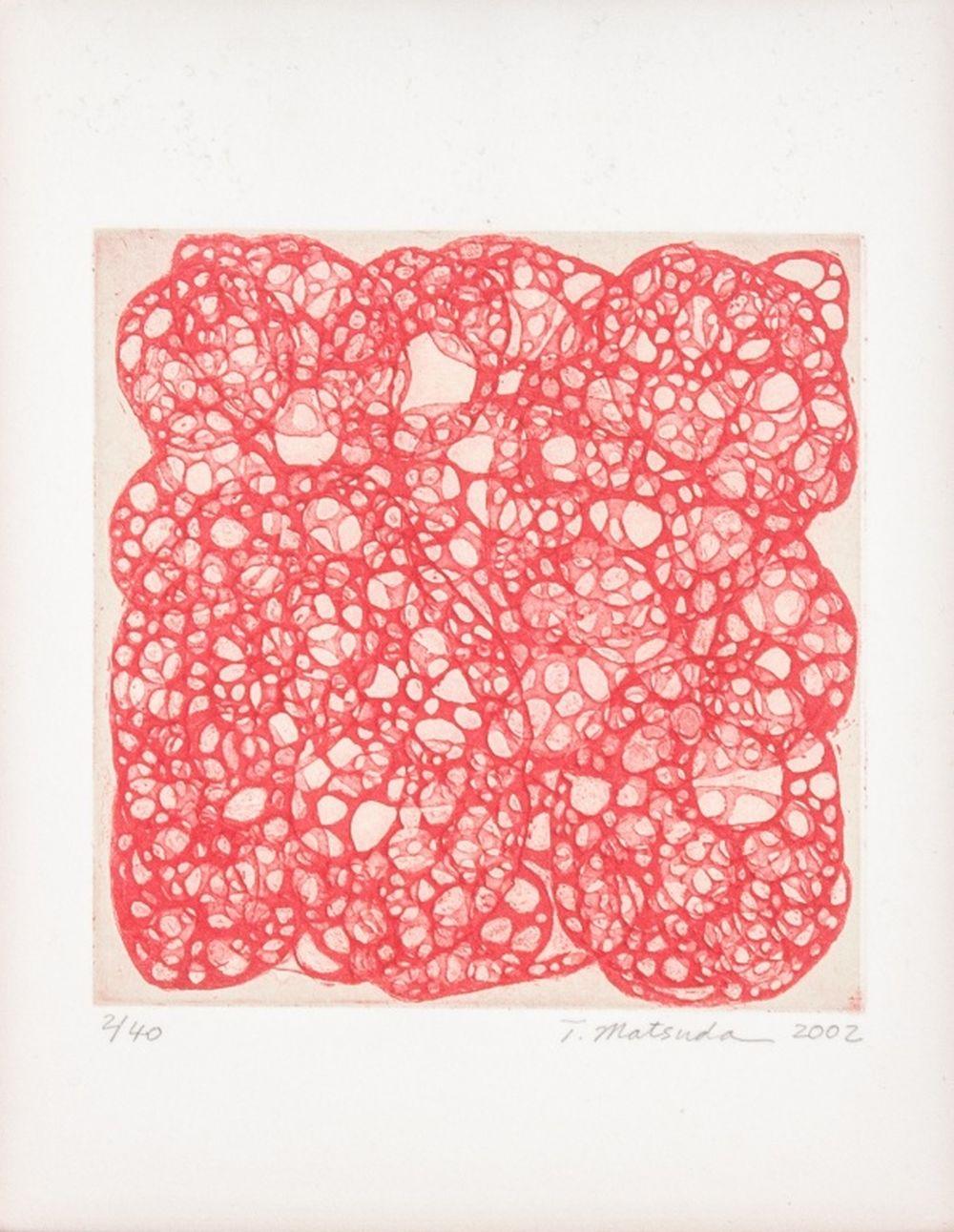 Composición abstracta en rojo - Print de Thomas Matsuda