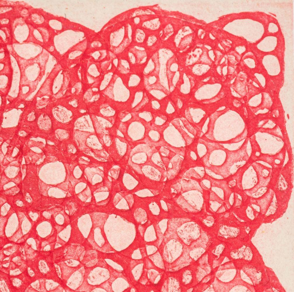 Composición abstracta en rojo - Print Contemporáneo de Thomas Matsuda
