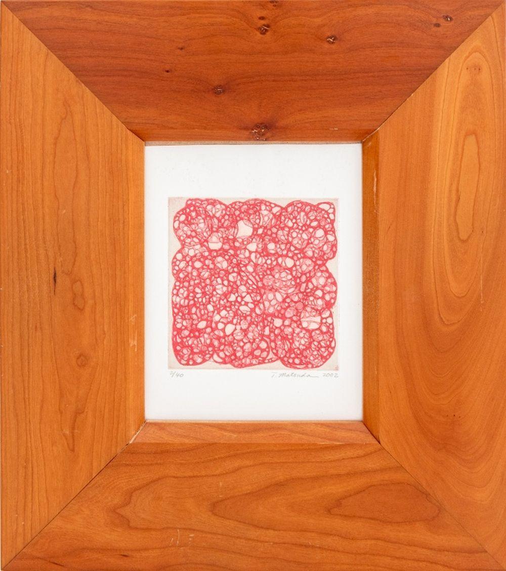 Abstract Print de Thomas Matsuda - Composición abstracta en rojo
