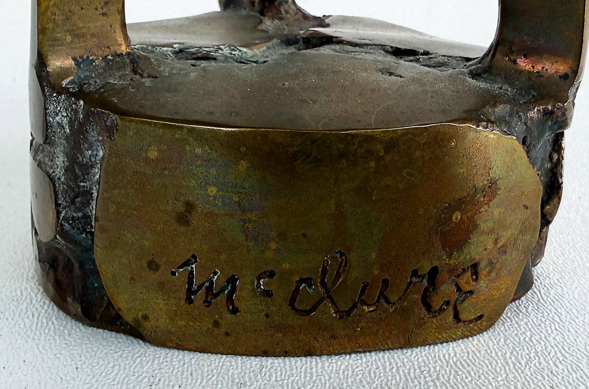 Thomas Thomas McClure Scultura in bronzo astratta brutalista di metà secolo in vendita 2