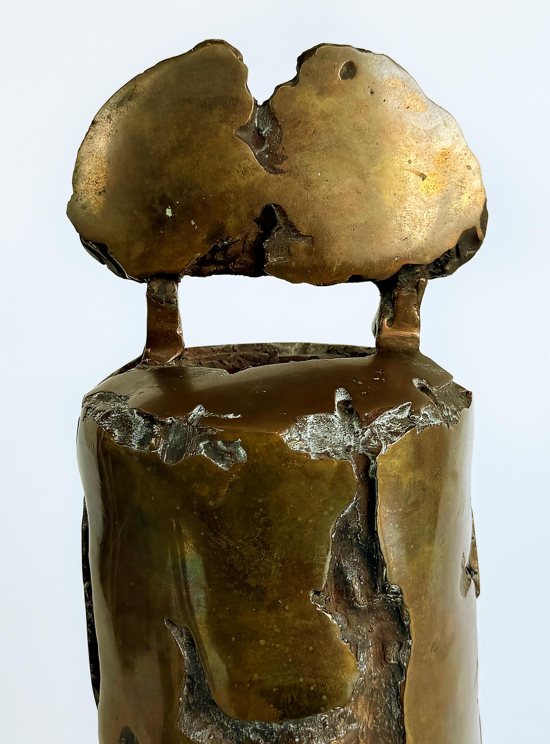 Calco Thomas Thomas McClure Scultura in bronzo astratta brutalista di metà secolo in vendita