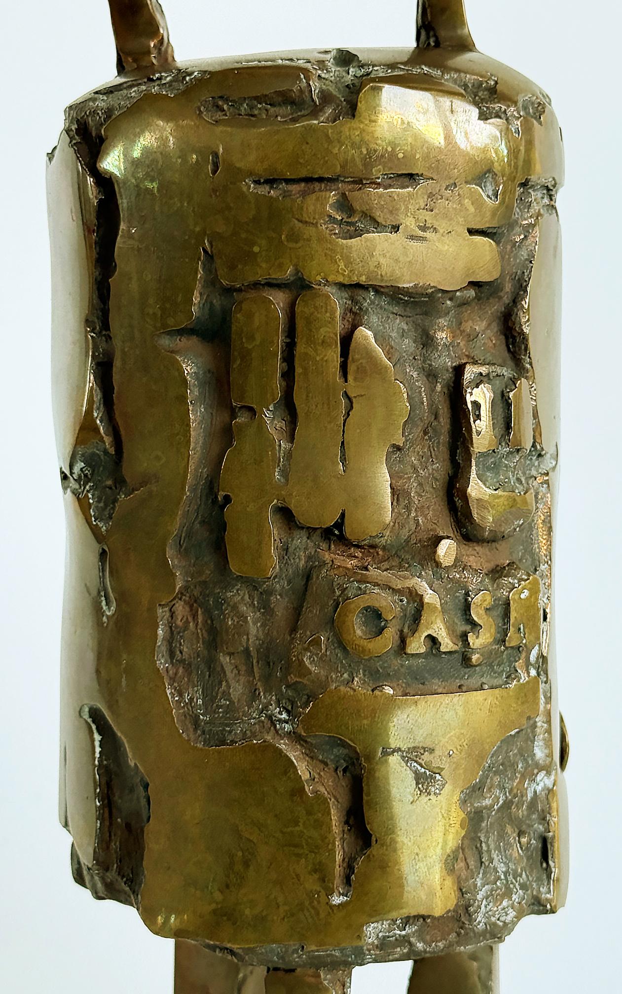 Thomas Thomas McClure Scultura in bronzo astratta brutalista di metà secolo In condizioni buone in vendita a Miami, FL