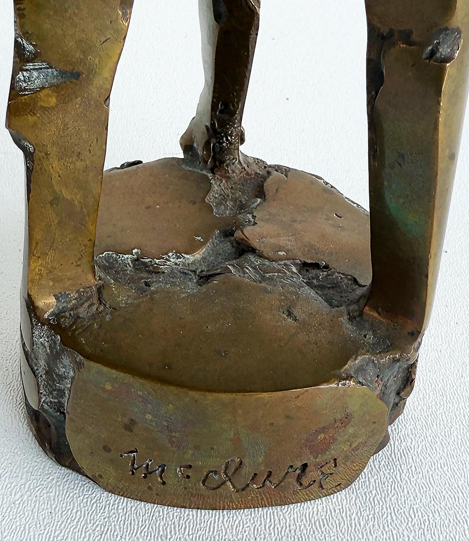 Thomas Thomas McClure Scultura in bronzo astratta brutalista di metà secolo in vendita 1