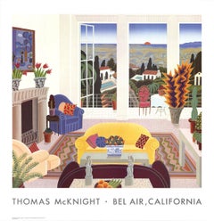 1991 Thomas McKnight 'Bel Air, California' USA Offset Lithograph