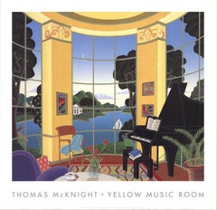 Lithographie « Yellow Music Room » de Thomas McKnight, États-Unis, 1997