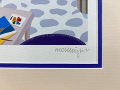 Aegean Paradise Serigraph, Signed Screen Print, Framed, 1990s