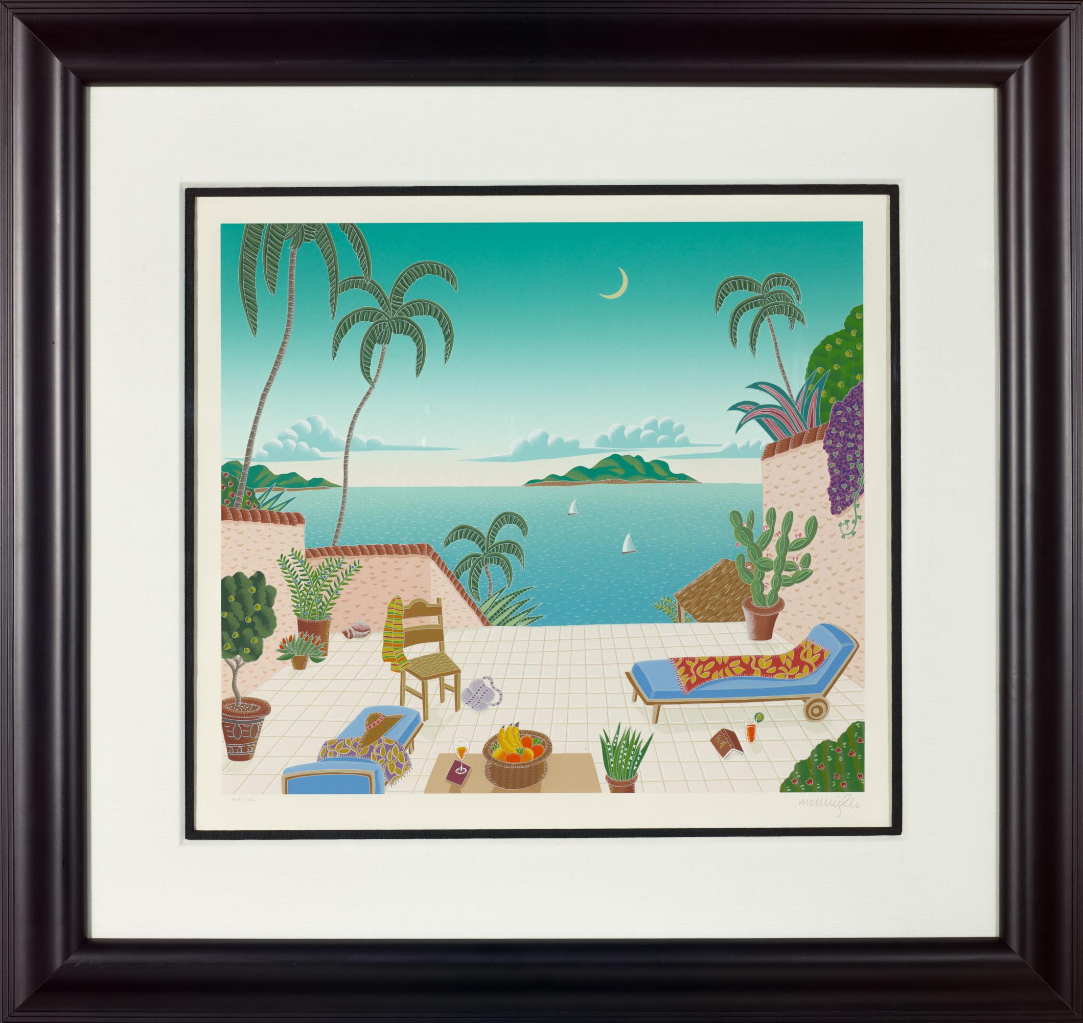 Thomas McKnight Landscape Print - Barbuda (Caribbean Daydreams)