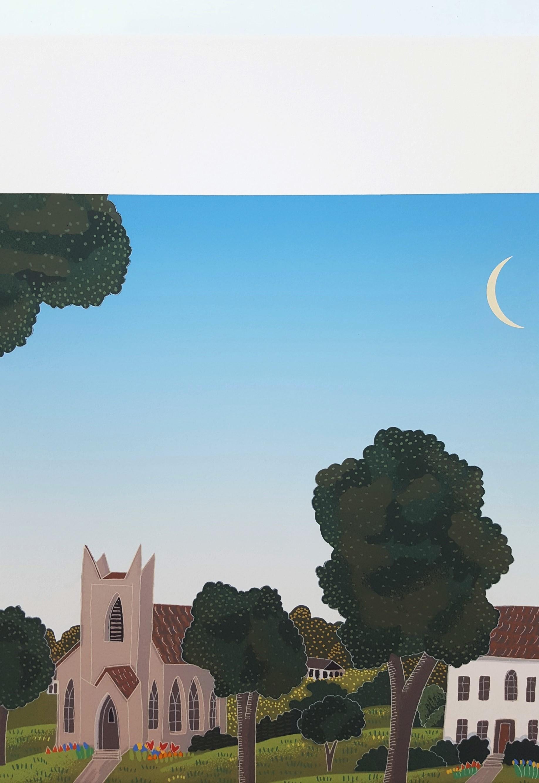 East Hampton - Black Landscape Print by Thomas McKnight